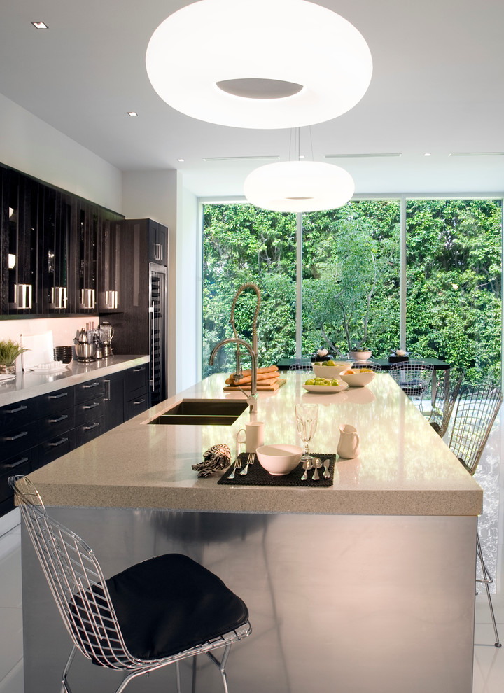 Inspiration for a transitional kitchen remodel in Miami