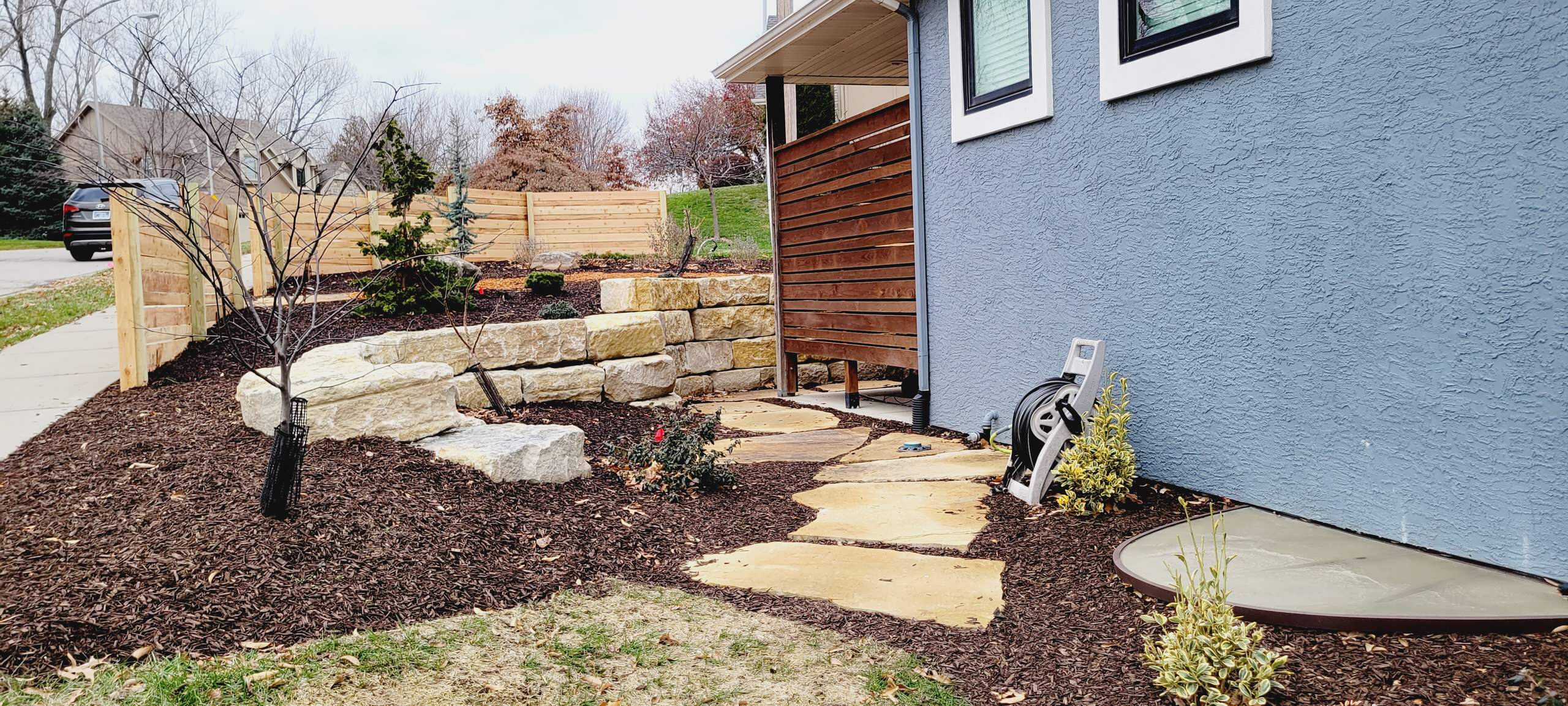 Backyard Entry with Buffer Screening
