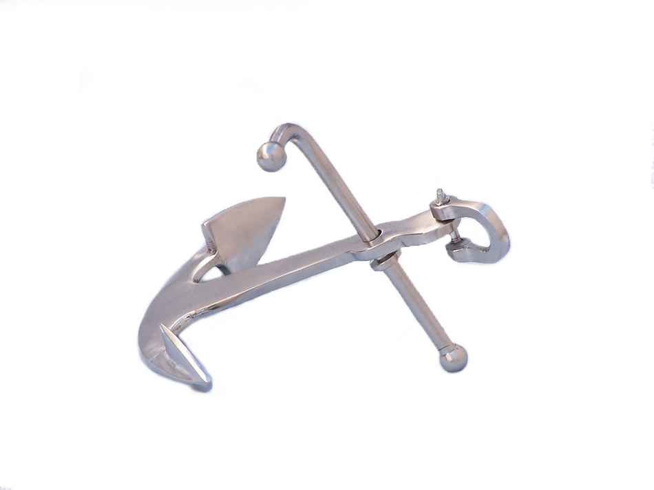 Anchor Paperweight Nautical Paperweight, Brushed Nickel, 5'' Beach