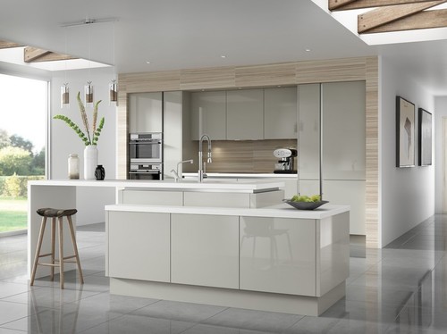 Conseils pour couleur de ma cuisine Cuisine gris mat et plan de travail bois
