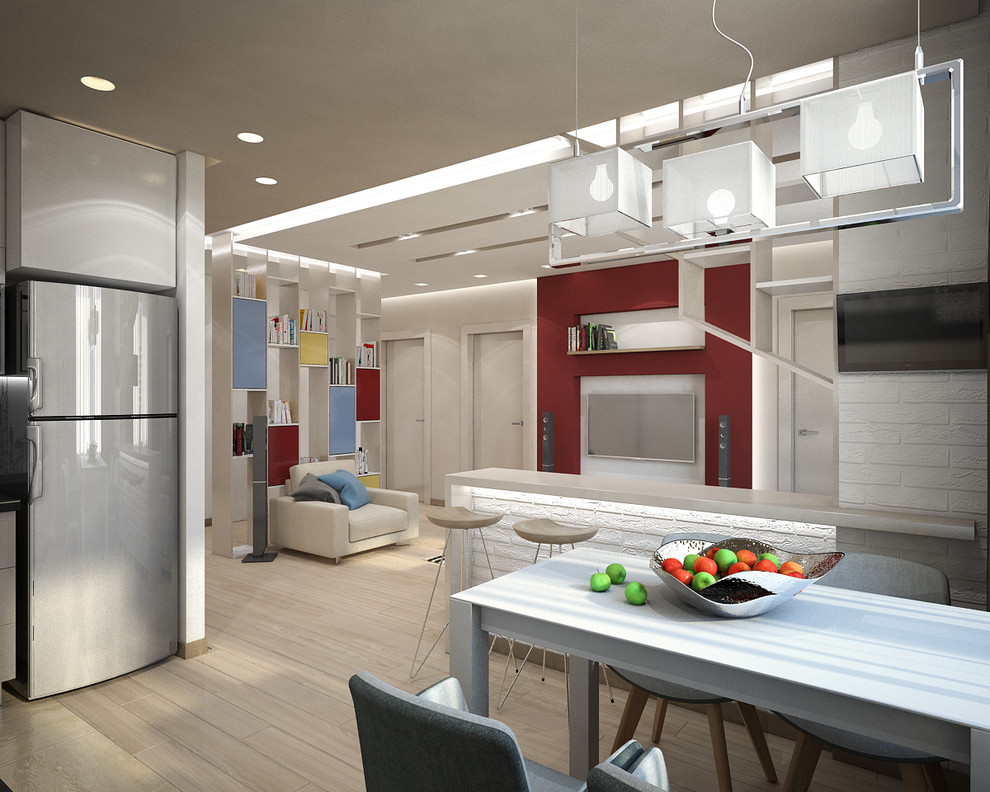 Дизайн-проект 3-х комнатной квартиры. Общая площадь 105 м2. Современный стиль