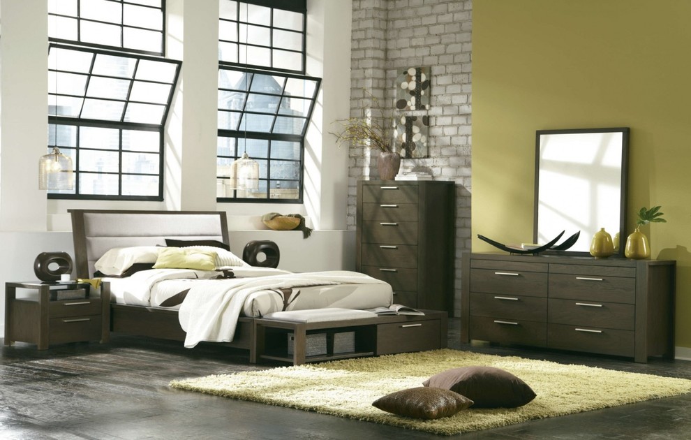 Design ideas for a modern bedroom in New York.
