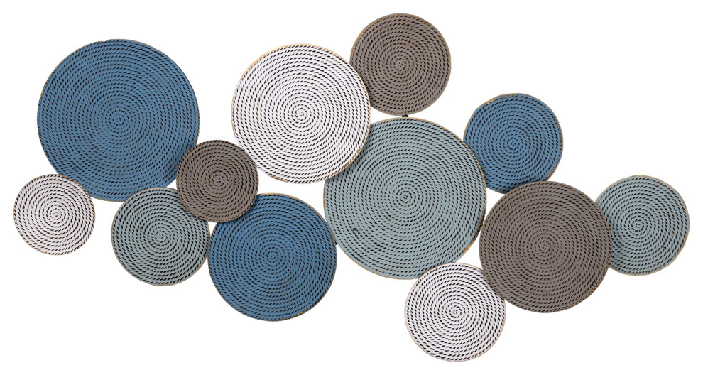 Stratton Home Decor Traditional Metal Layered Plates Centerpiece Wall