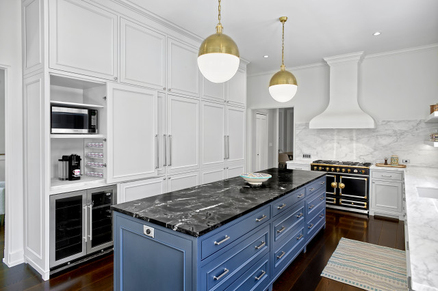 Built-in Coffee Bar in Kitchen transitional-kitchen