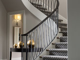 Transitional Staircase by Bayview Builders