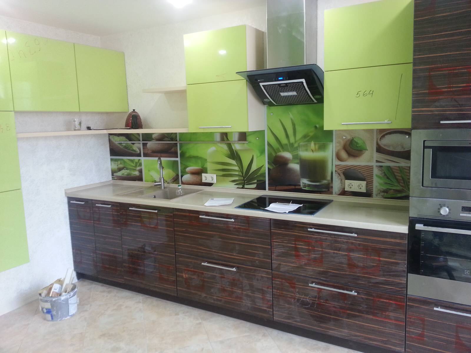 Кухонный фартук из закаленного стекла с фотопечатью "Да Хун Пао"