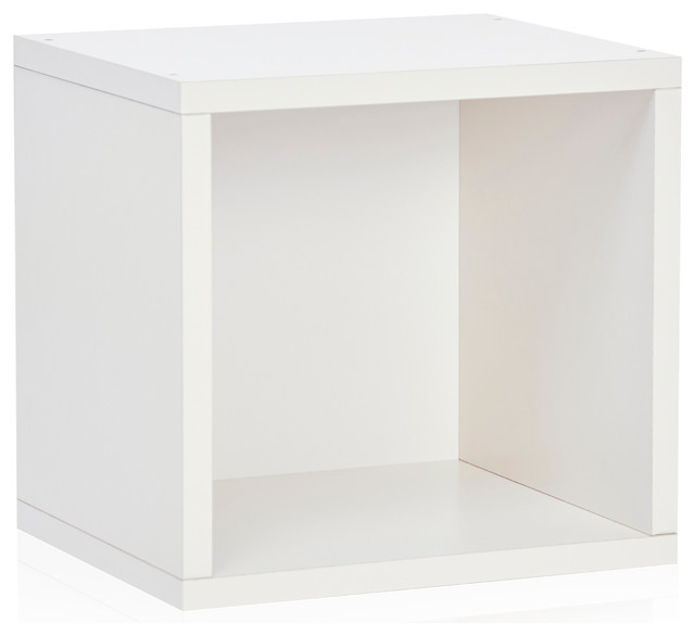 Way Basics Eco Stackable Open Cube, White