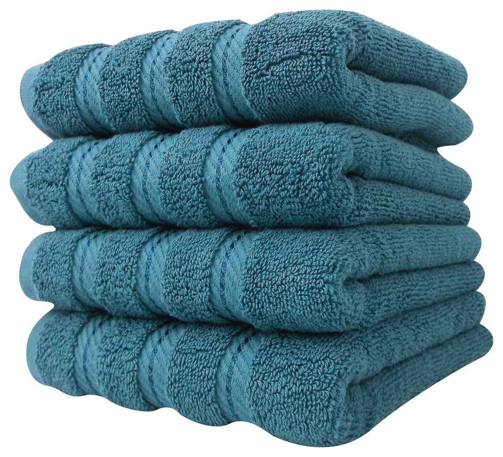 Antalya Luxury Turkish Bath Towel Set, Colonial Blue, 16"x30"