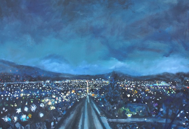 Original Large Night Landscape Painting