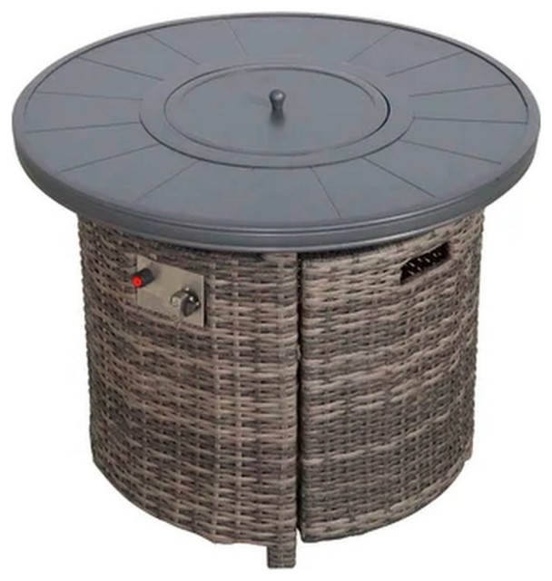 Living Source International 25'' H x 32'' W Outdoor Fire Pit Table with