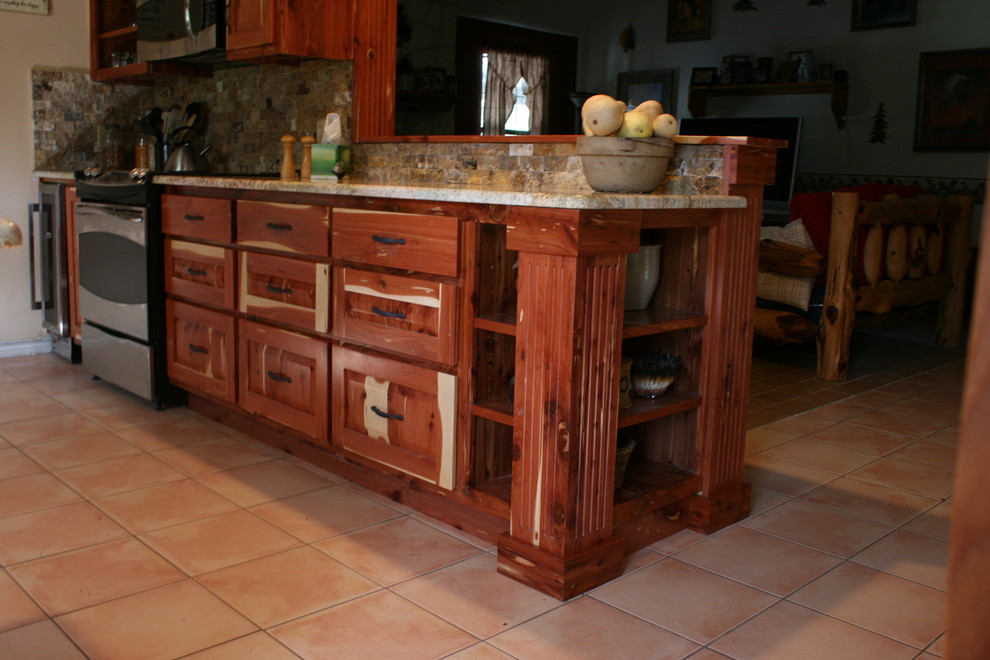 Kitchen - rustic kitchen idea in Austin