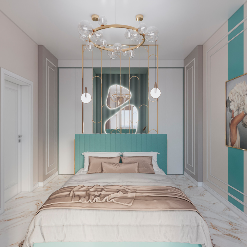 Дизайн спальни с make up зоной