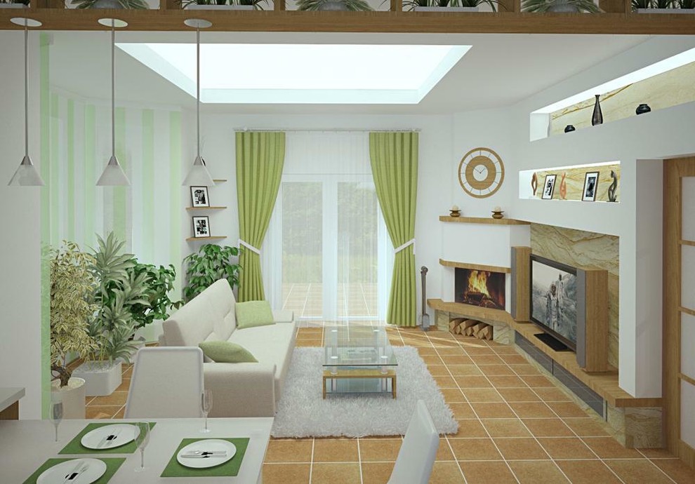 Дизайн интерьера загородного дома в Большаково