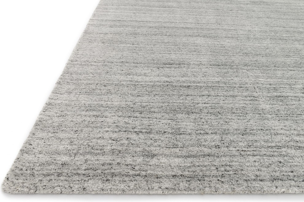 Viscose & Wool Barkley Hand Loomed Area Rug by Loloi, Silver, 12'x15'