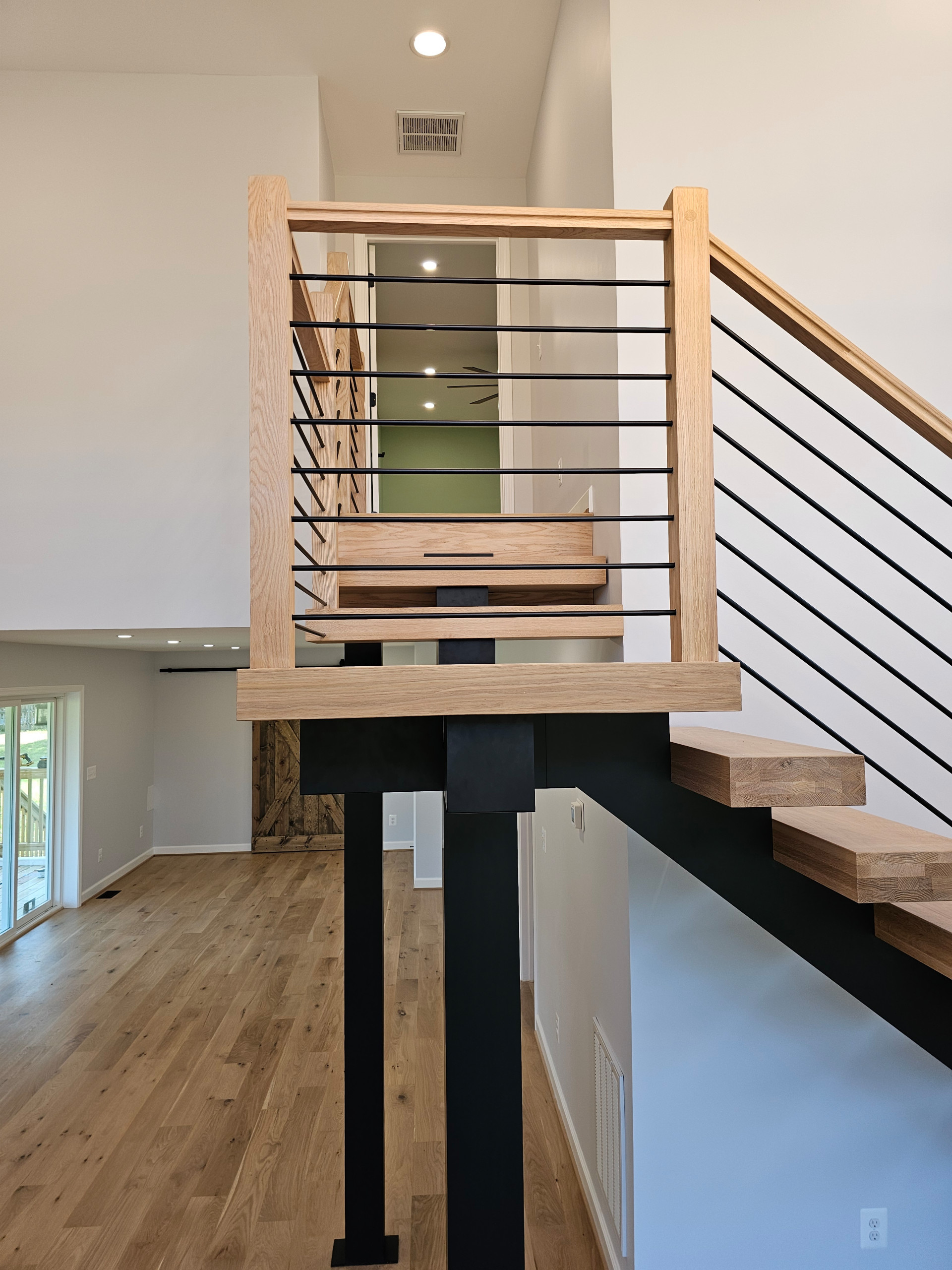 123_Modern Meets Rustic Farmhouse Staircase, Leesburg, VA 20175
