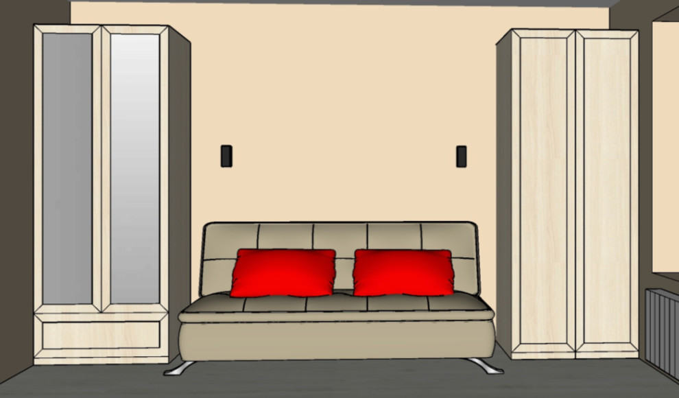 Эскизный проект двухкомнатной квартиры