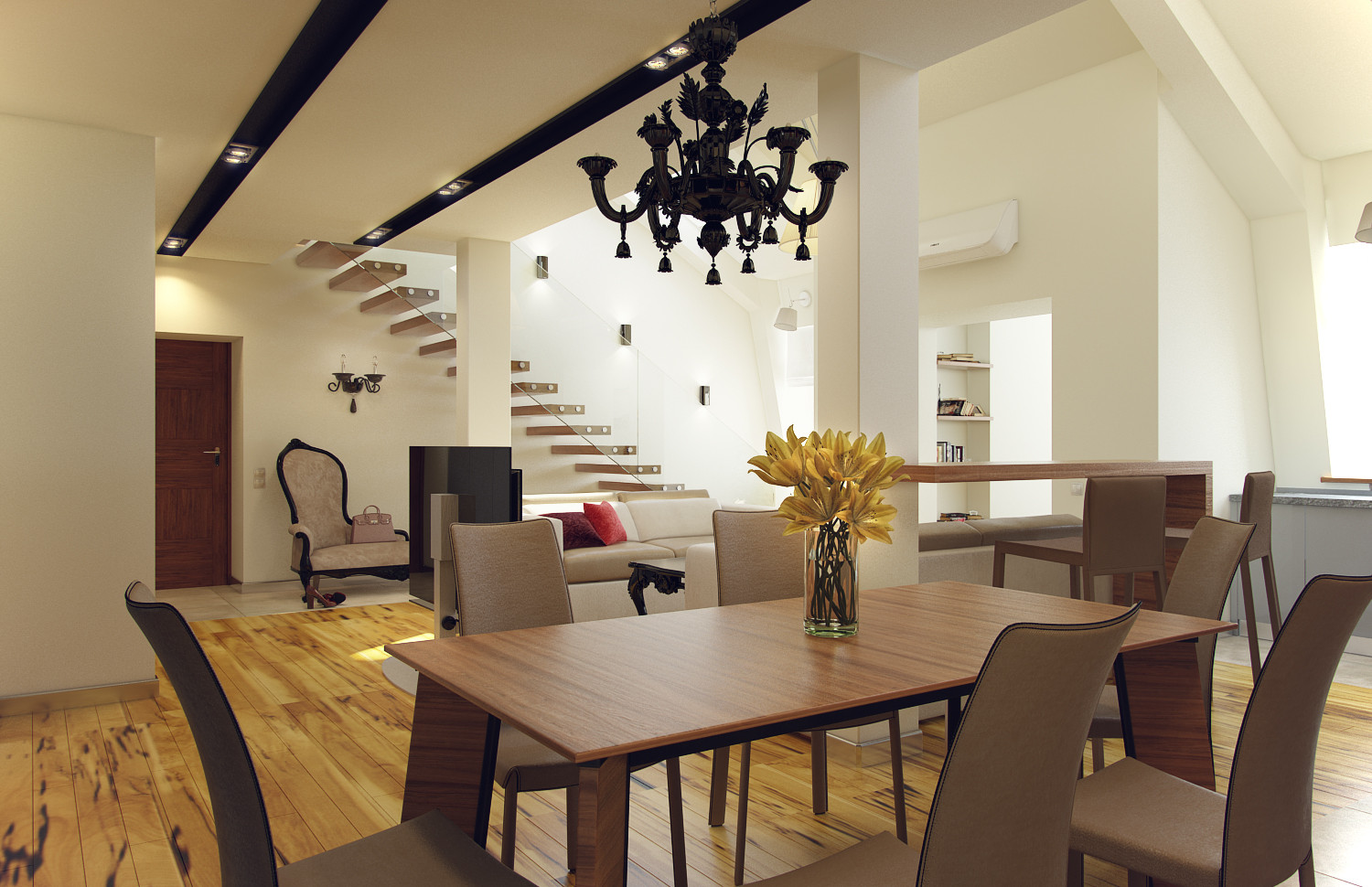 Двухуровневая квартира в Мытищах