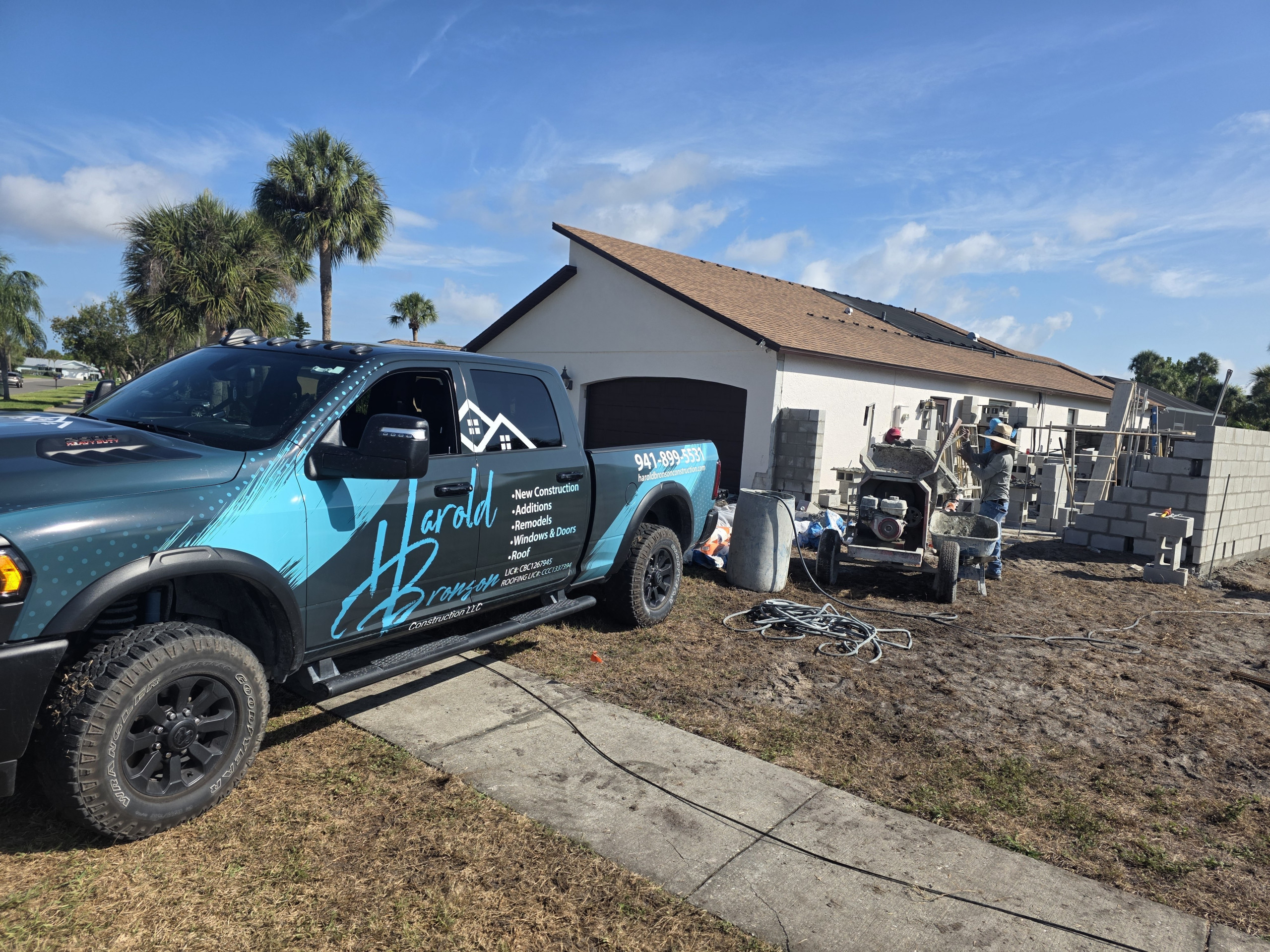 Truck with logo