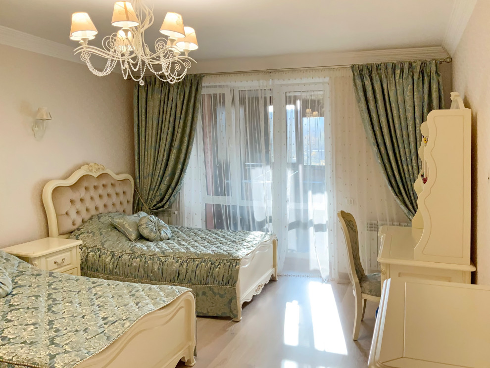 Шторы в спальную комнату квартиры  - дизайн, пошив. монтаж.