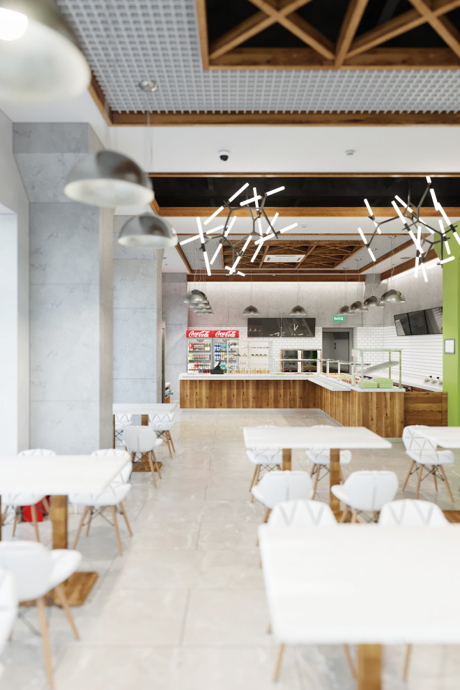 Яркое кафе быстрого питания