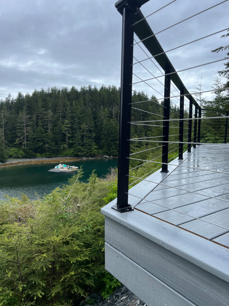 Stainless Railing and Wrapped Fascia