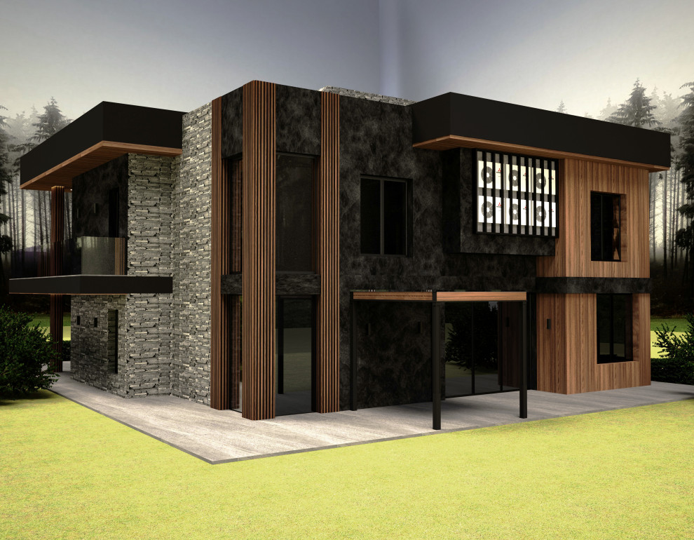 Фасад  частного дома 5 бригада