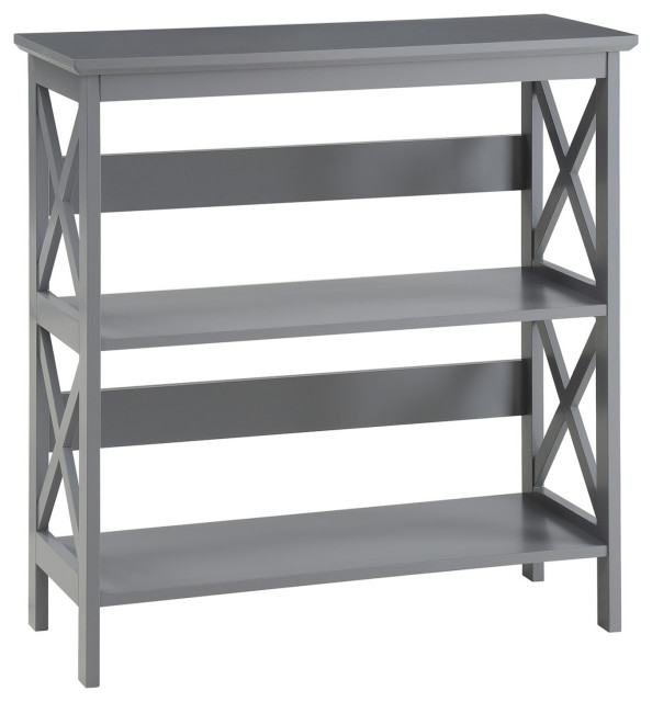 Oxford 3 Tier Bookcase Transitional Bookcases by Homesquare Houzz