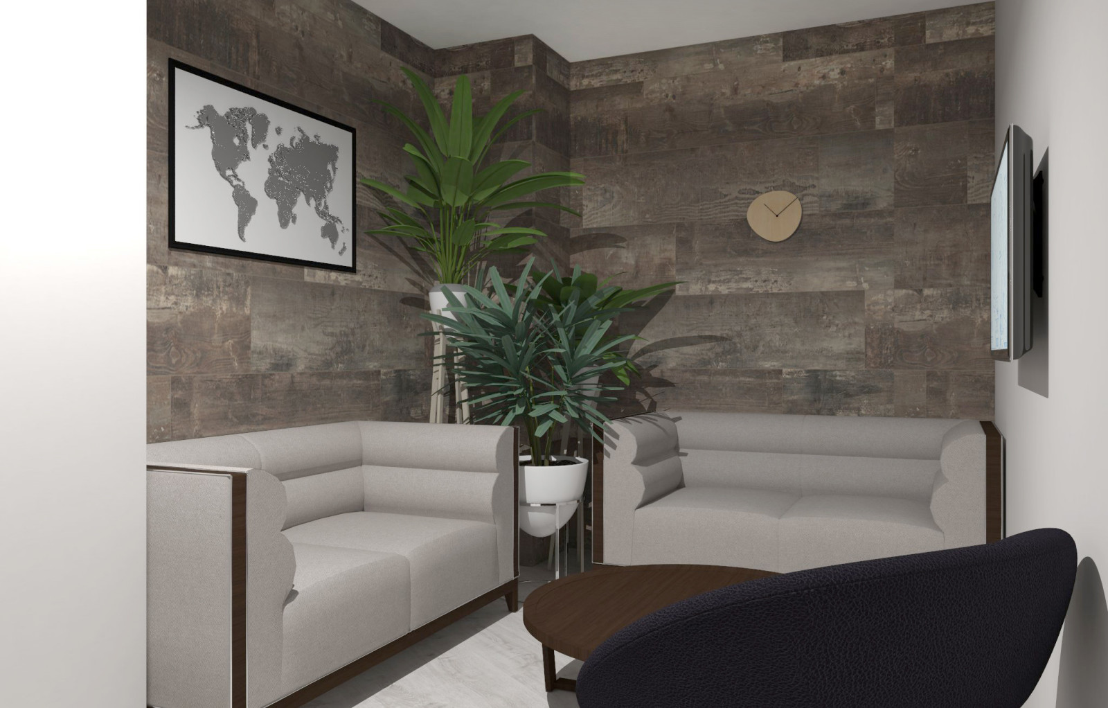 Переговорная с комнатой отдыха.