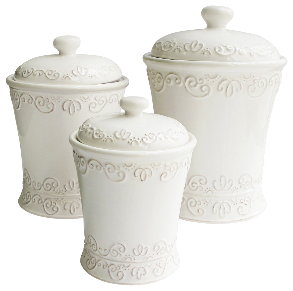 Bianca Scroll Canisters Set