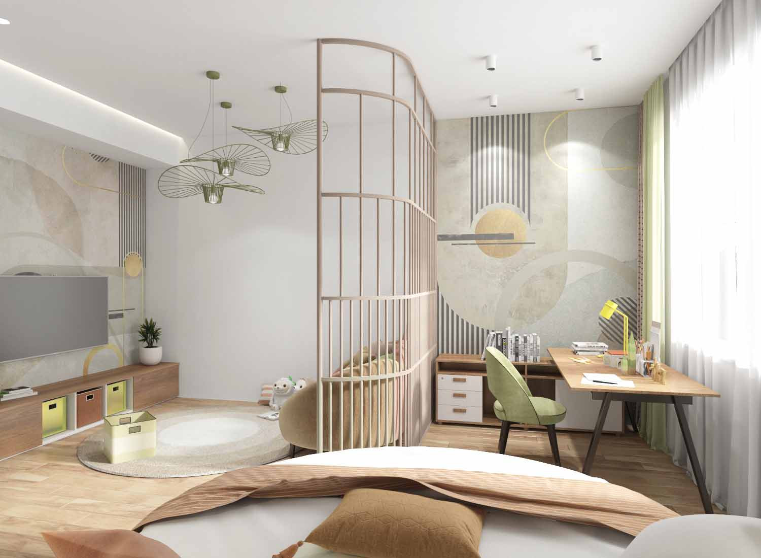 Детская в загородном коттедже