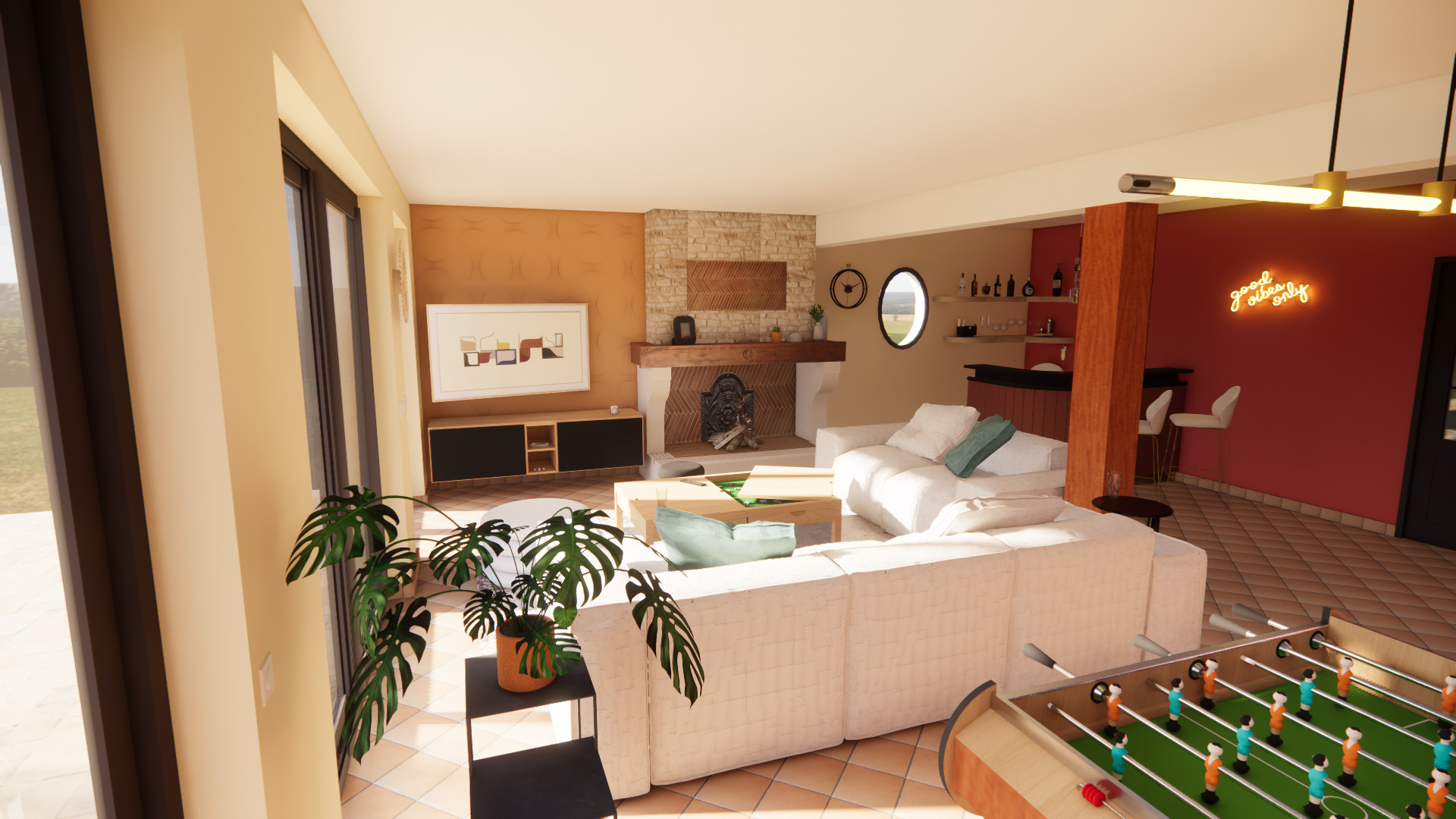 Projet 3D - Aménagement d'un RDC de maison
