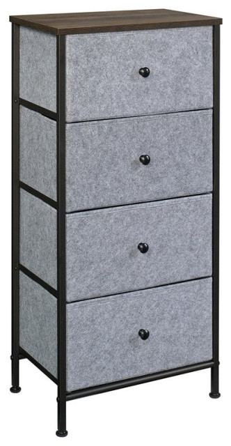 Sauder North Avenue 4 Drawer Tall Metal Storage Organizer In Charter Oak Industrial Storage Cabinets By Homesquare