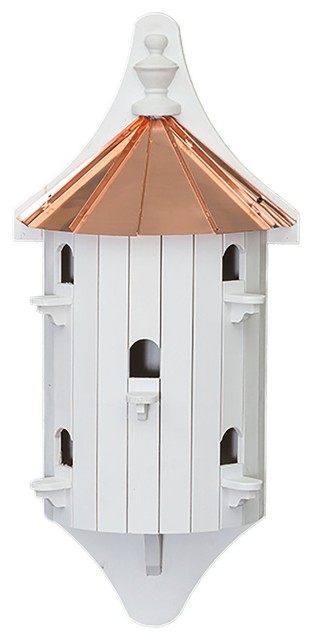 5 Room Wall Mount Birdhouse 30 Copper Roof Finch House