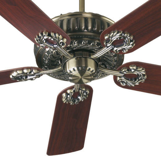 35525 4 Empress Traditional Ceiling Fan Antique Brass