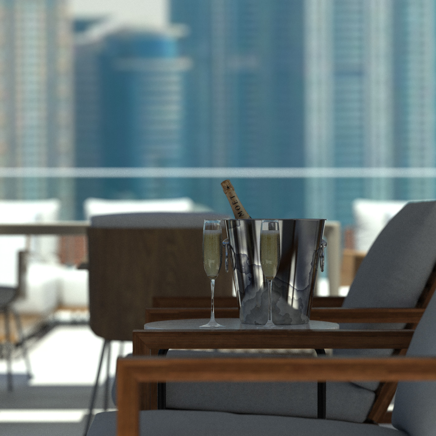 Терраса в апартаментах ЖК Ривьера, Дубай