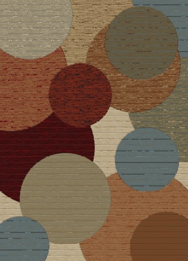 Rounds Multi 5'3"x7'3", 7'10X10'10 Area Rugs by Concord Global
