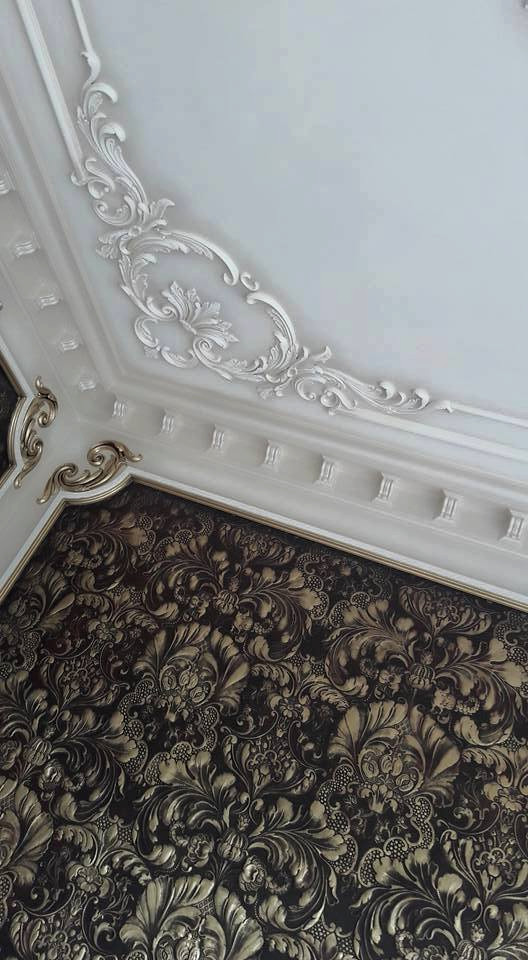 Декорирование гипсовых элементов интерьера