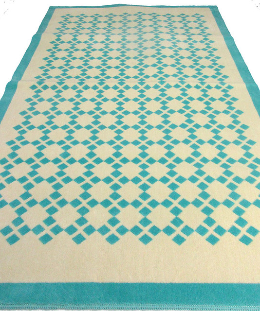 Serge LeSage Tip Top Franklin Rug, Pomme/Turquoise Contemporary