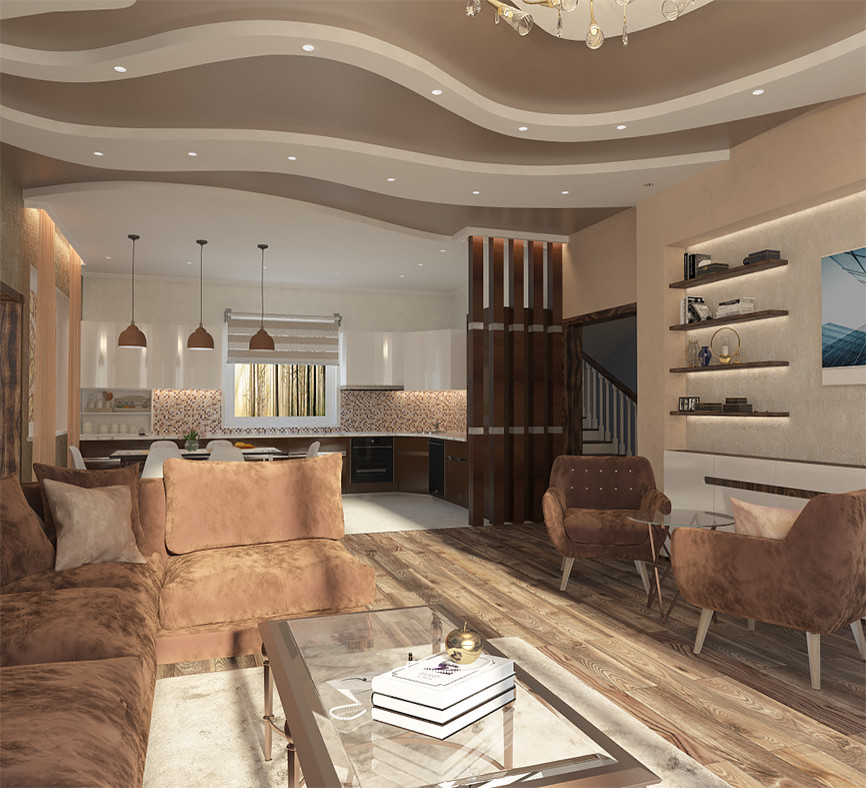 Кухня-гостиная, 48.8 кв.м