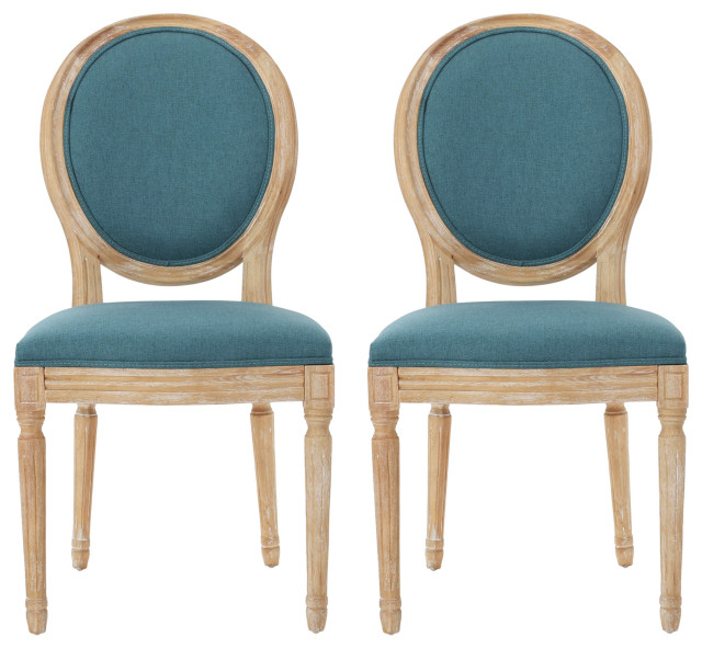 Gdf Studio Phinnaeus French Country, French Style Fabric Dining Chairs