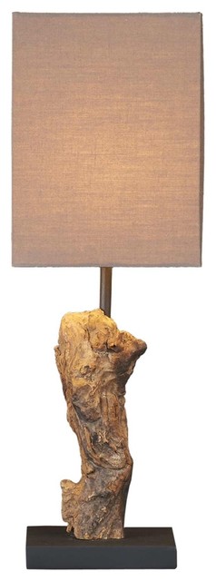 Teak Root Lamp 6x6 Rustic Table Lamps By Natural Design House Teak Root Lamp 6x6
