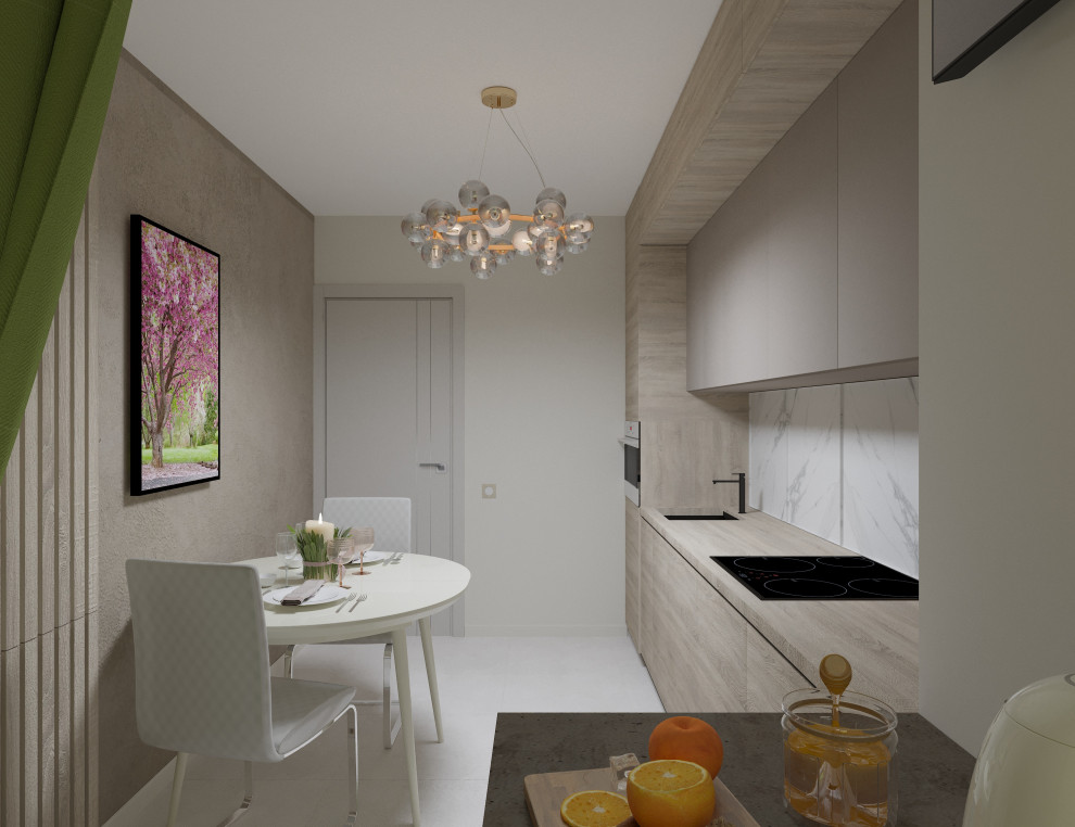 Кухня в оттенках капучино