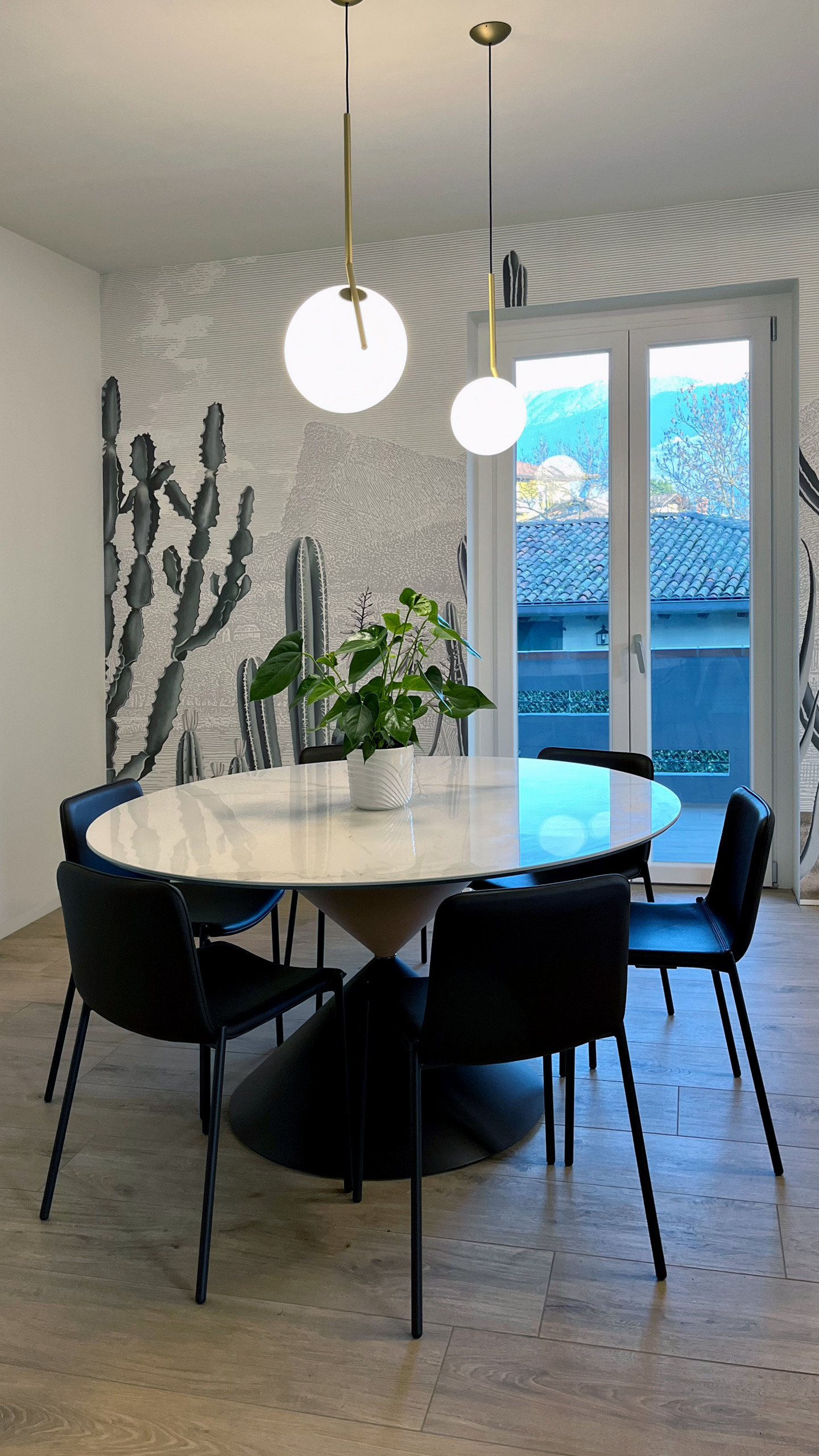 Inspiration for a modern dining room remodel in Other