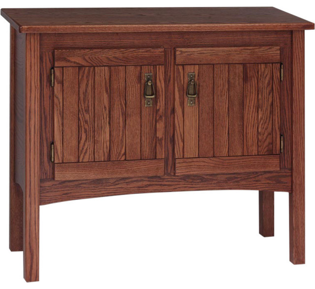 The Oak Furniture Shop Solid Oak Mission Style Sofa Hall Table