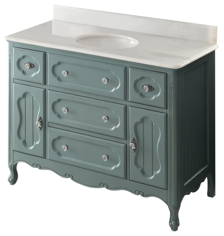 Victorian Sink Vanity, 48" French Country Bathroom Vanities And
