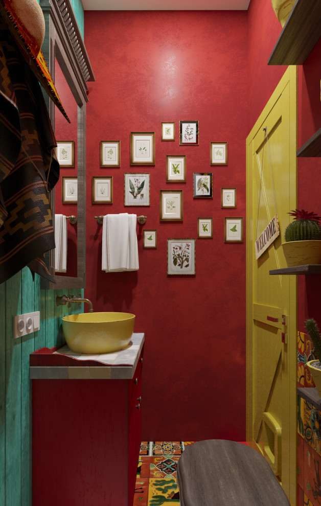 Санузел в Мексиканском стиле