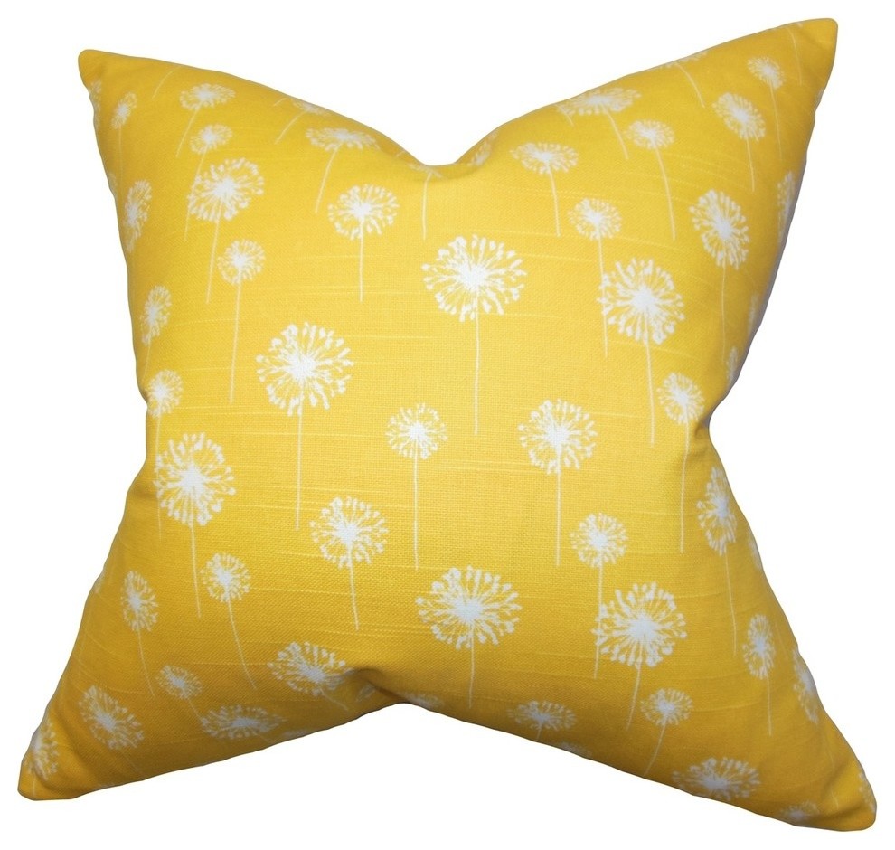 Joop Floral Pillow Yellow 18"x18"