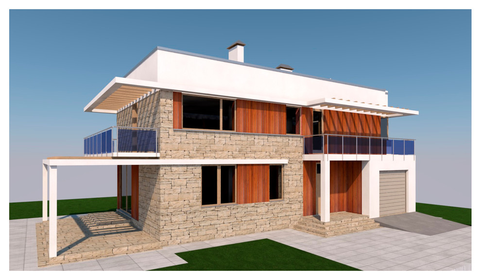 Коттедж с эксплуатируемой кровлей, 2018-19гг.