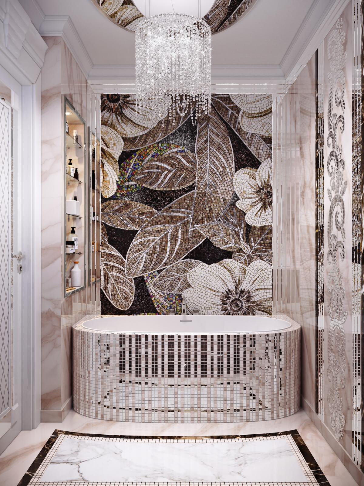 Гламурная ванная не больших размеров