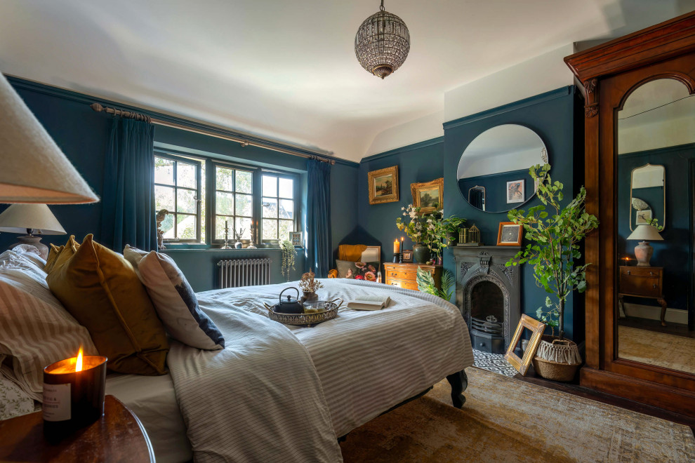 This is an example of an eclectic bedroom in Hertfordshire.